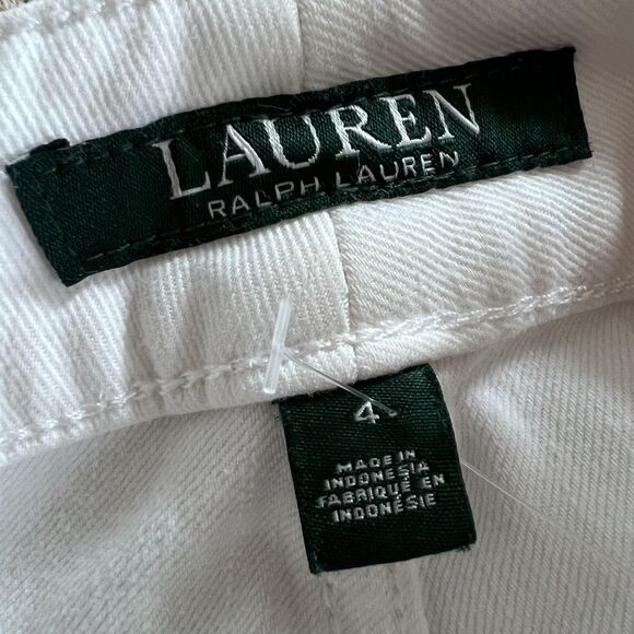 Lauren Ralph Lauren Jeans Womens 4 White Premier Straight Stretch Denim 5 Pocket - Picture 8 of 14